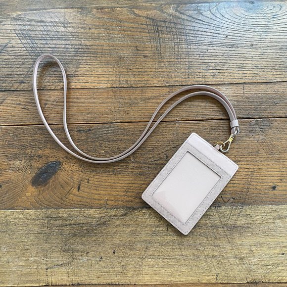 Prada Saffiano Leather Logo Plaque ID Cardholder Lanyard - Light Pink - Picture 5 of 7